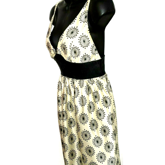 An Original Milly Ivory/Black Halter Dress Mini - Picture 4 of 10